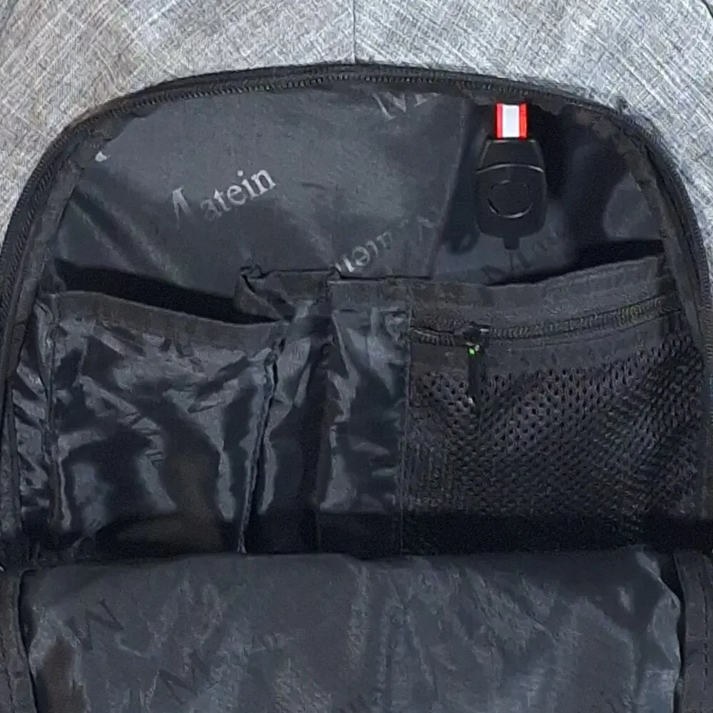 MATEIN Grey Laptop Backpack 15.6” USB Charging Anti-theft Water-Resistant Travel - Picture 8 of 16